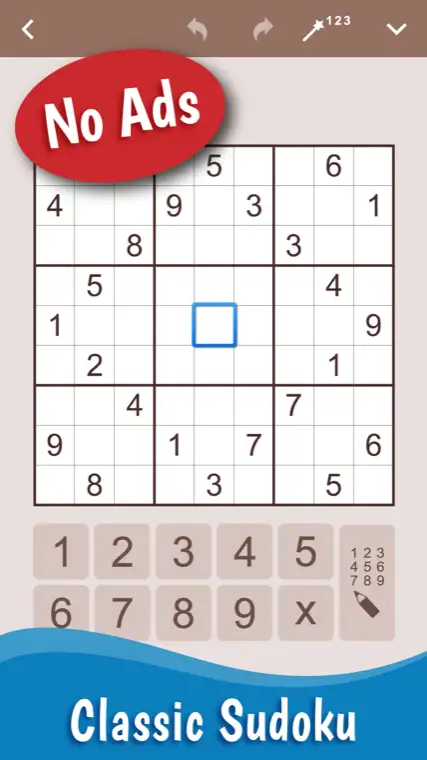 Schermata di gioco di Sudoku: Classic & Variations